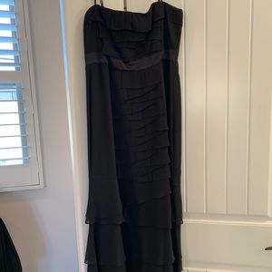 BCBG MaxAzria strapless long evening gown